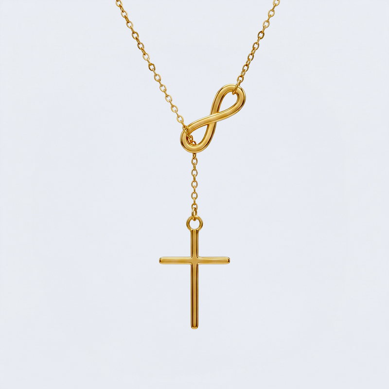 Collier infini et croix