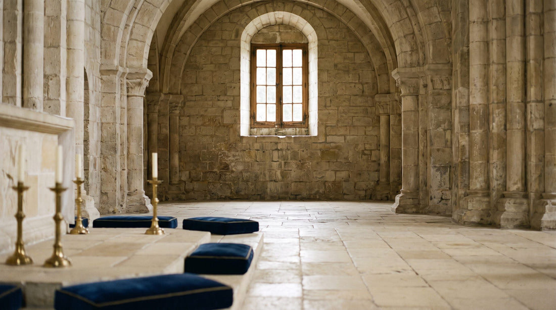 À quoi ressemble un ange selon la Bible : nef romane vide, sans représentation figurative