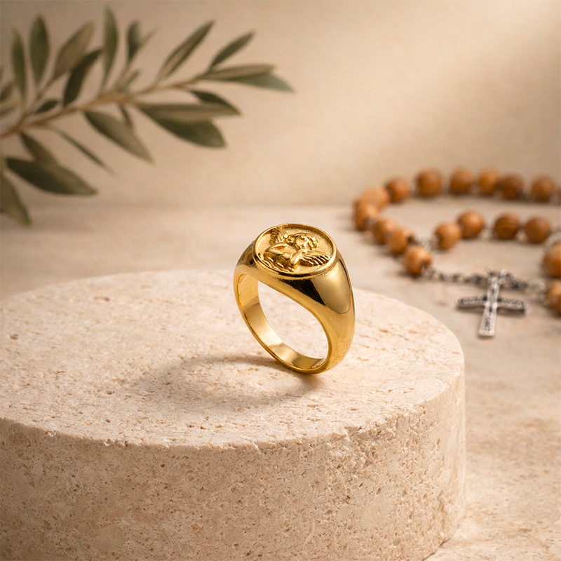 Bague ange, vue de détail