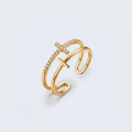 Bague croix ajustable
