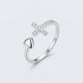 Bague croix amour