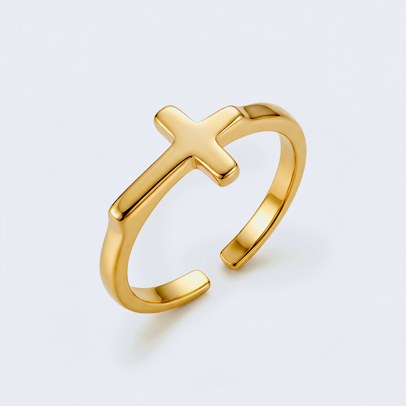 Bague croix chrétienne