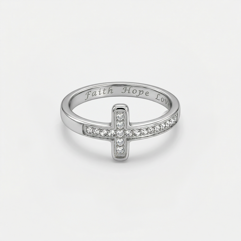 Bague croix fantaisie - Foy