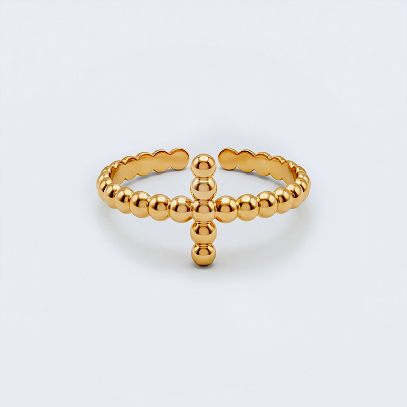 Bague croix fine