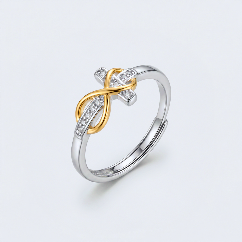 Bague croix infini