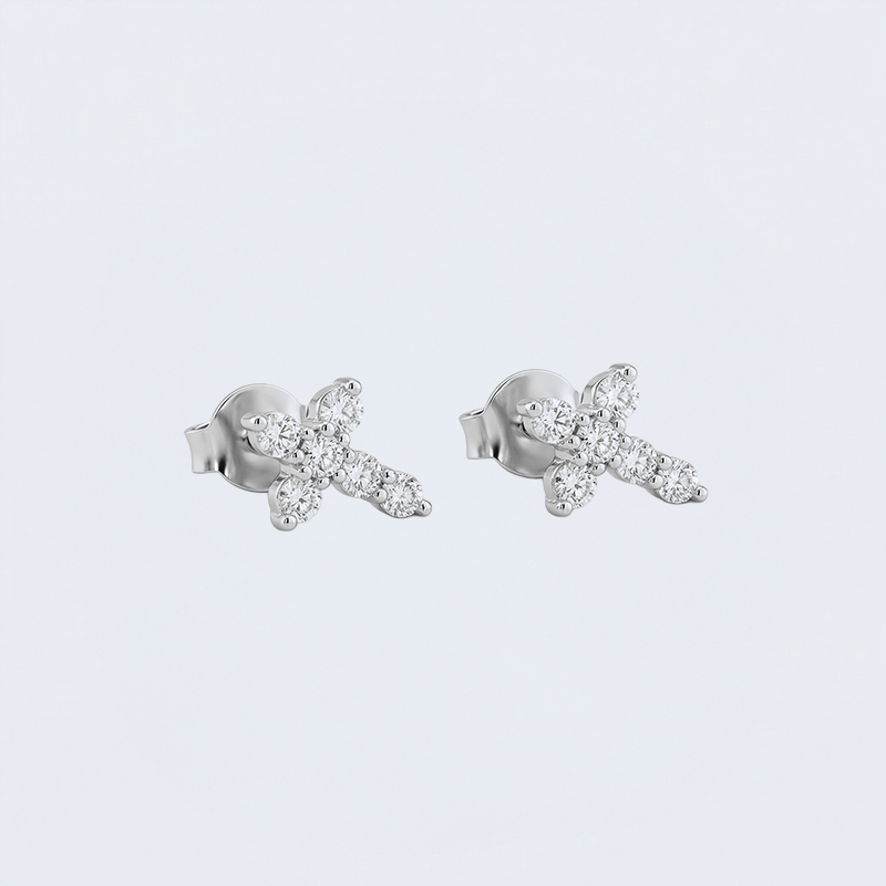 Boucles d'oreilles croix de Jésus