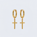 Boucles d'oreilles croix femme