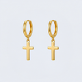 Boucles d'oreilles croix pendantes