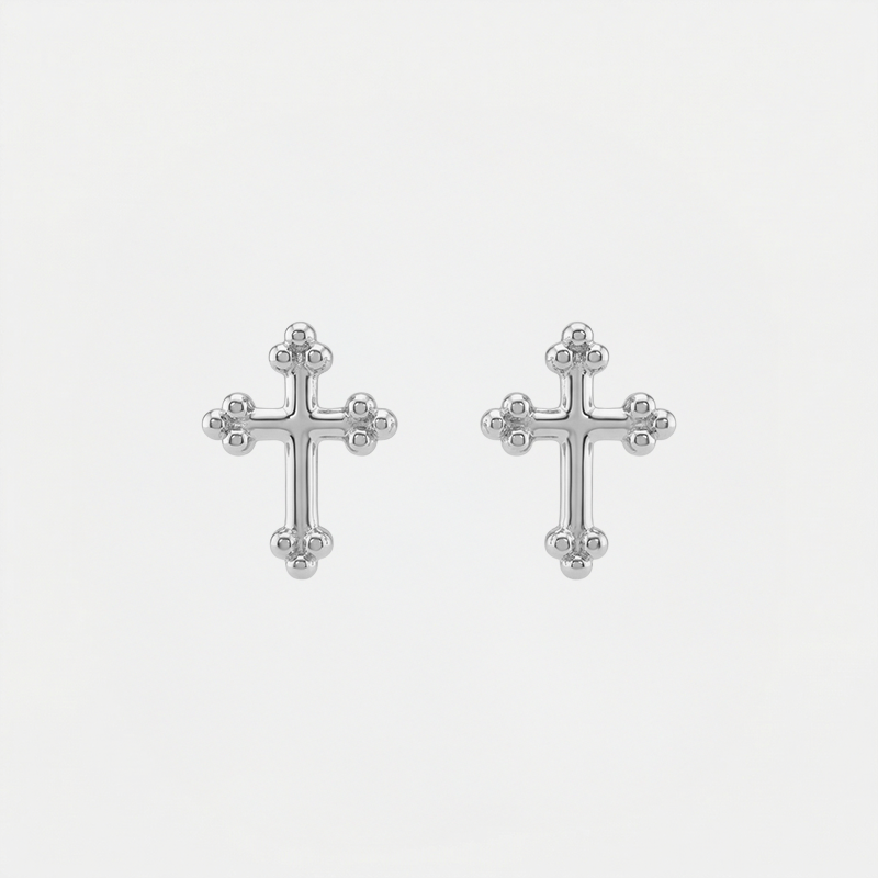 Boucles d'oreilles croix tréflée - Patrick