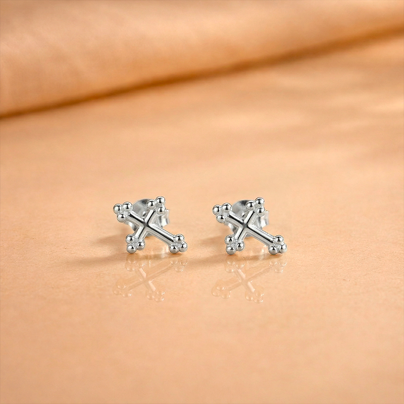 Boucles d'oreilles croix tréflée - Patrick