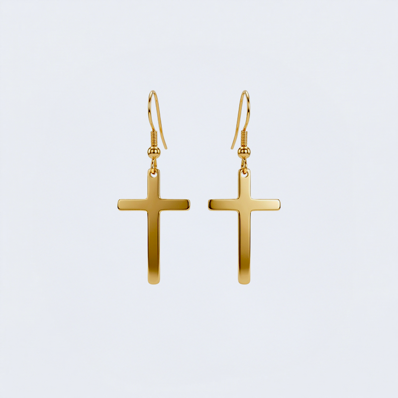 Boucles d'oreilles en forme de croix