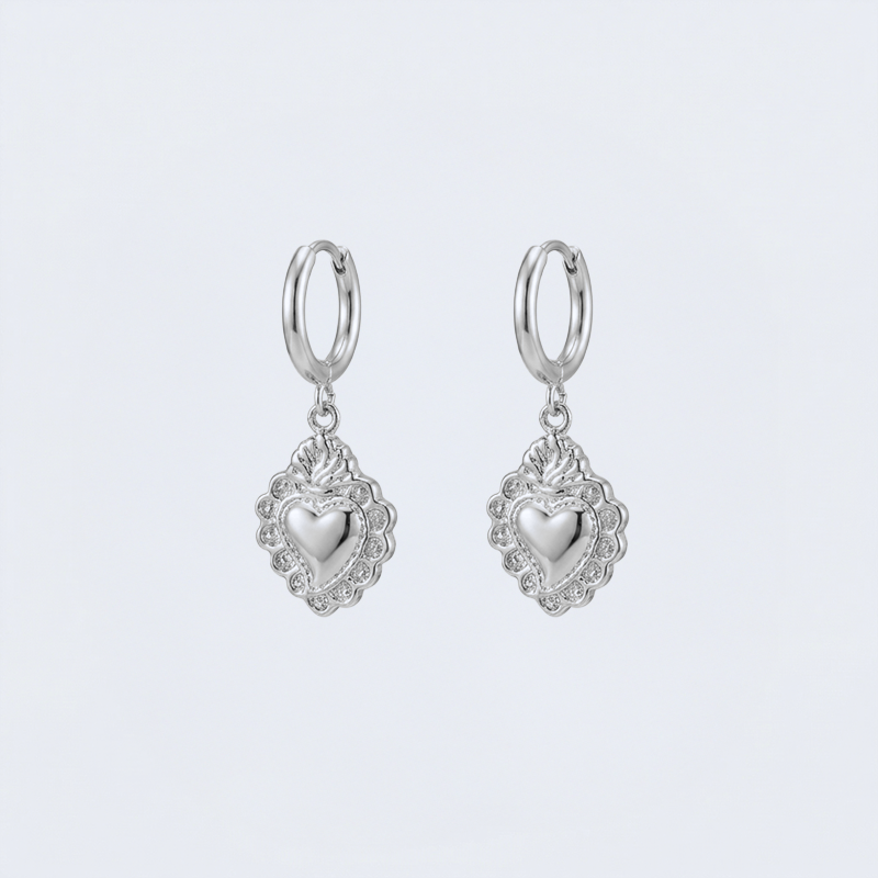 Boucles d'oreilles Ex Voto argentées