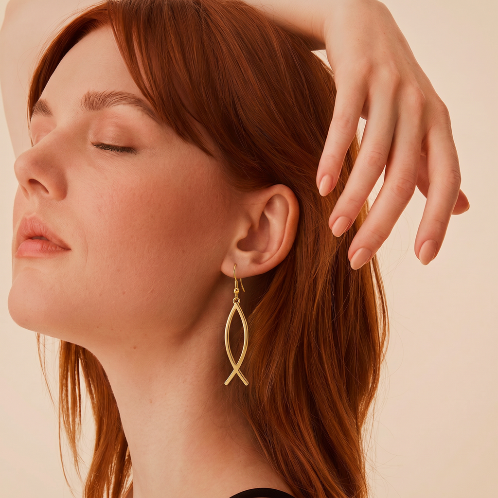 Boucles d'oreilles Ichtus femme