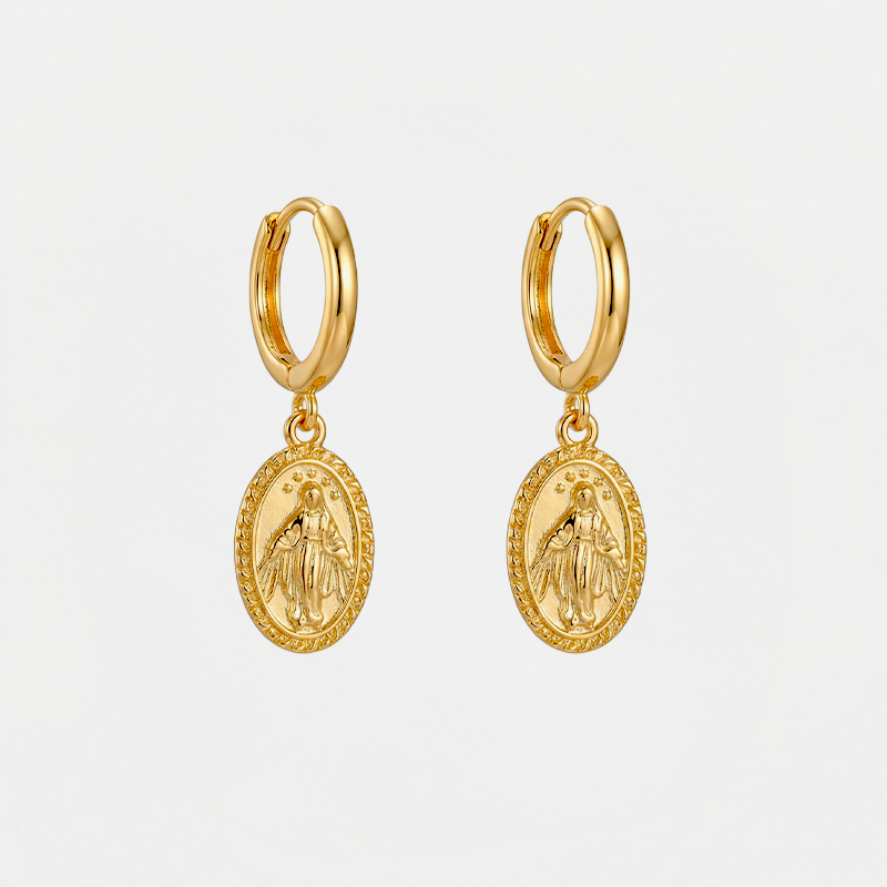 Boucles d'oreilles Vierge Marie - Adèle