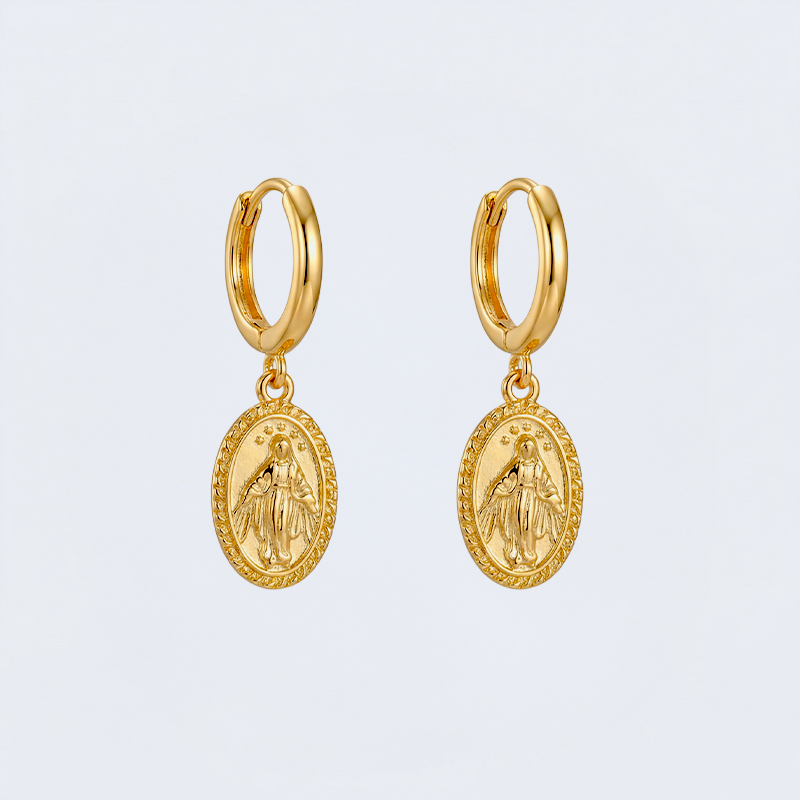 Boucles d'oreilles Vierge Marie