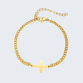 Bracelet acier homme croix