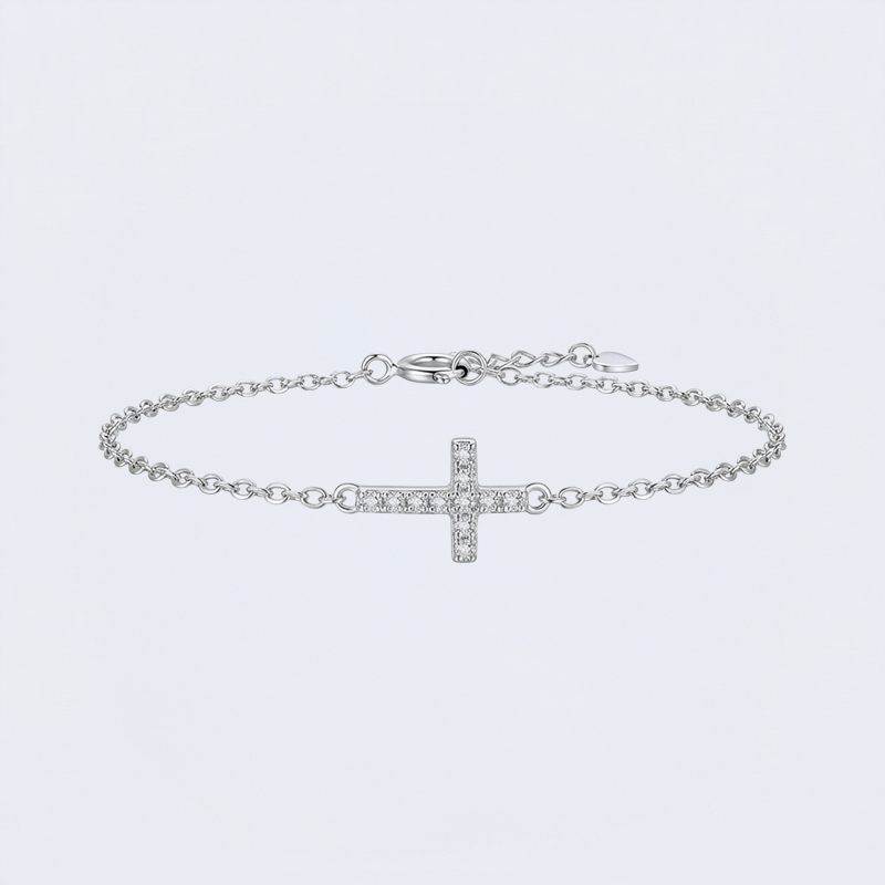 Bracelet argent croix