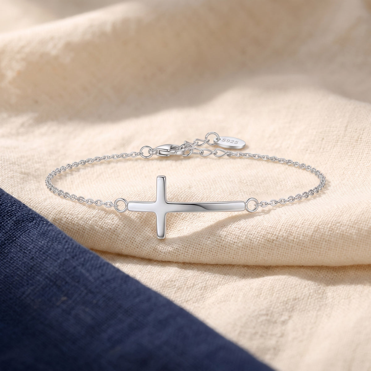 Bracelet croix chrétienne argent 925
