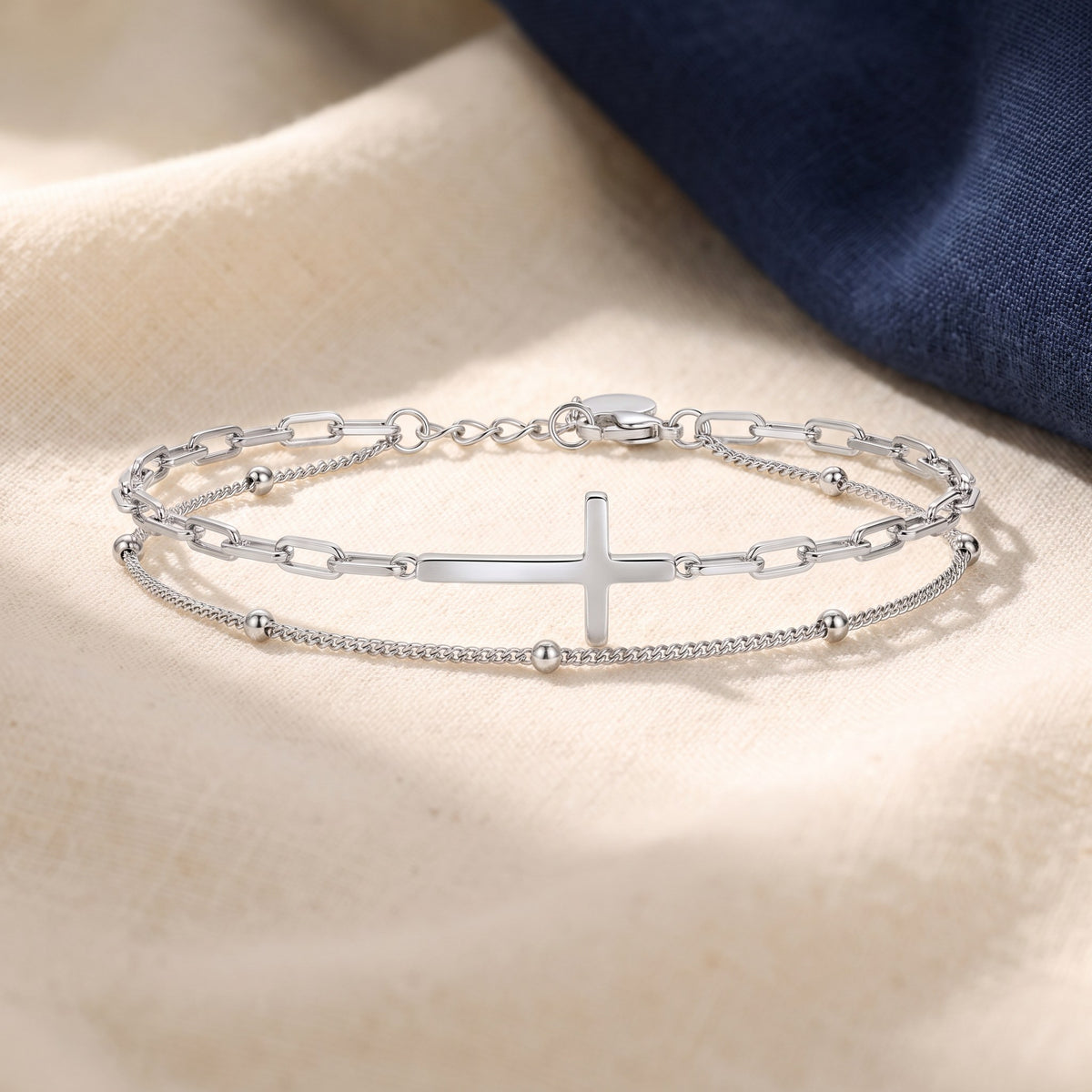Bracelet croix de Jésus argent 925