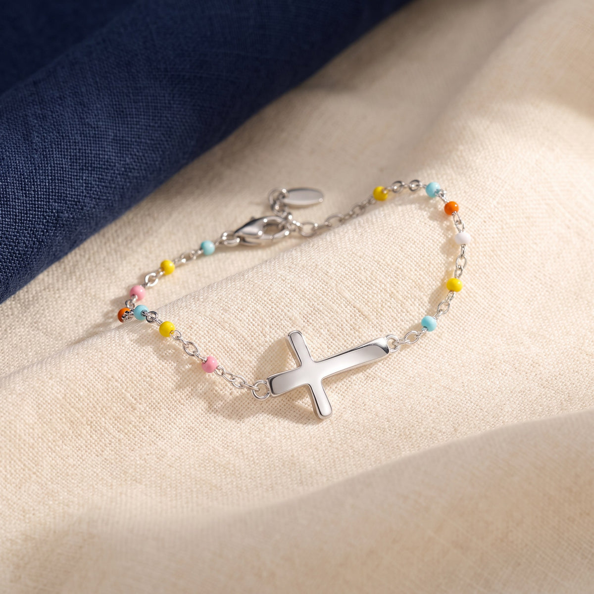 Bracelet croix fantaisie argent 925