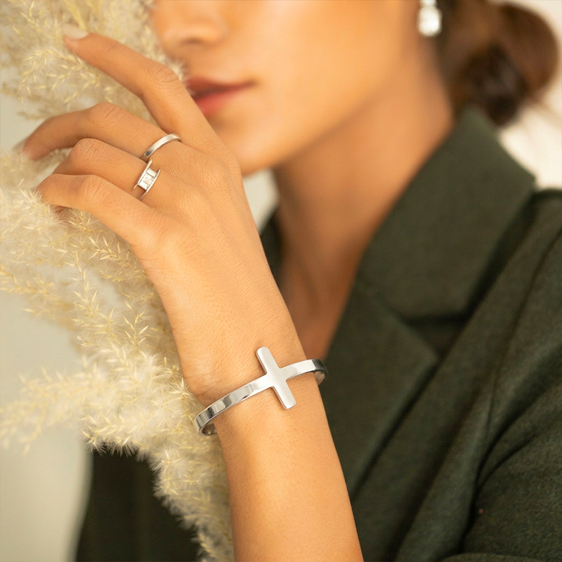 Bracelet croix jonc - Firmin