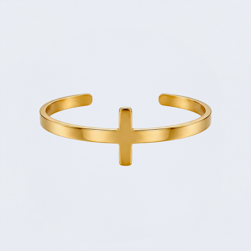 Bracelet croix jonc