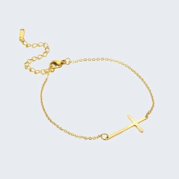 Bracelet croix minimaliste