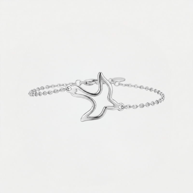 Bracelet colombe Esprit-Saint argentée