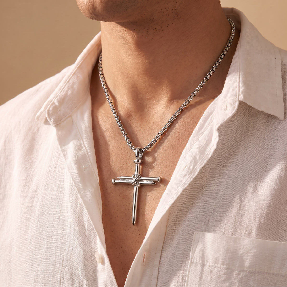 Chaîne croix homme