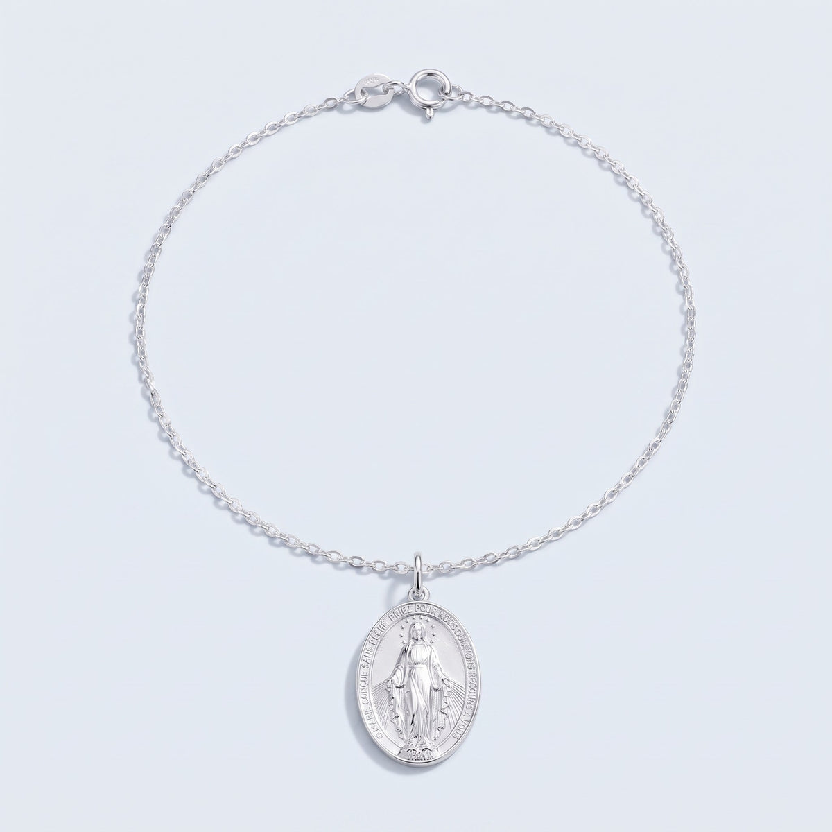 Chaîne et médaille baptême argent