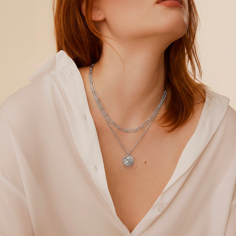 Collier Ange Gardien argentée