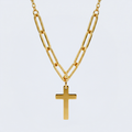 Collier chaine croix