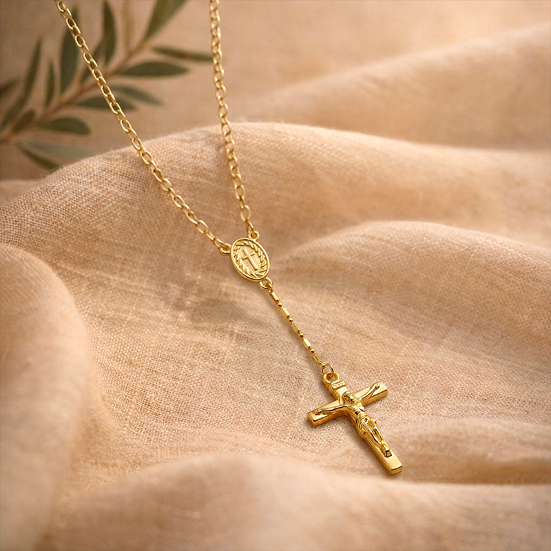 Collier chapelet, vue de détail