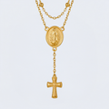 Collier chapelet croix perles