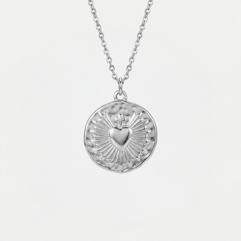 Collier Sacré-Cœur argentée