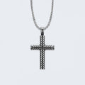 Collier croix acier inoxydable homme