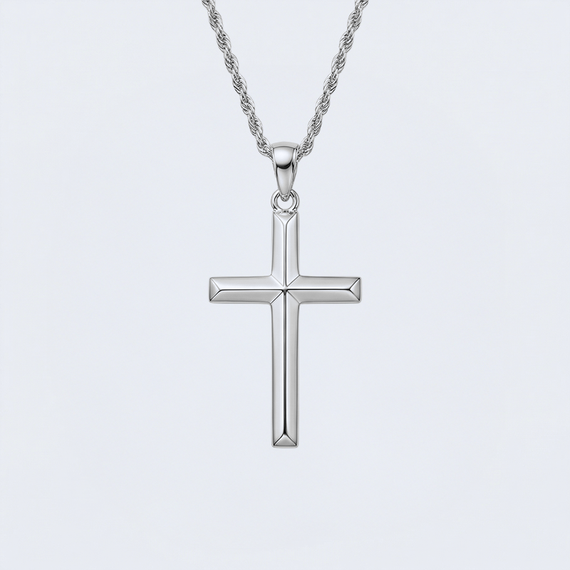 Collier croix argent