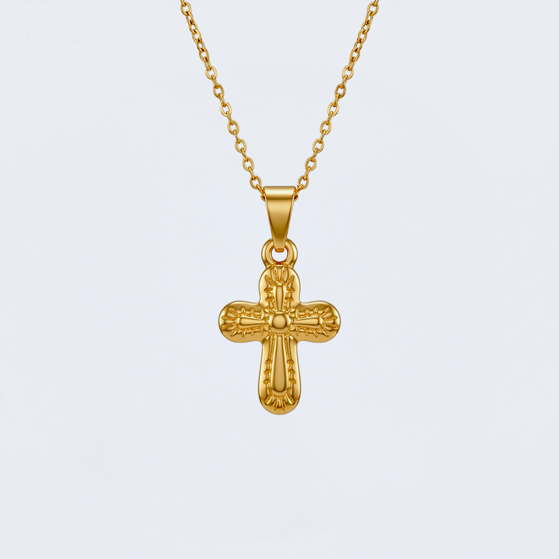 Collier croix arrondie