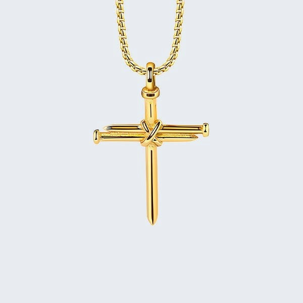 Collier croix clou