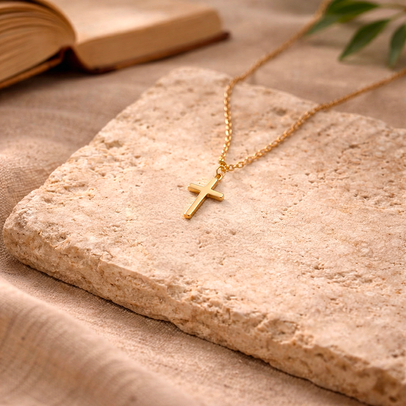 Collier croix de Jésus, vue de détail