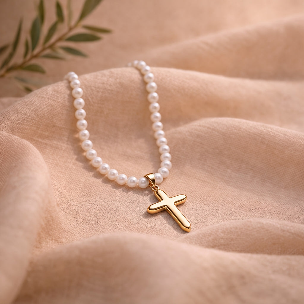 Collier croix fine