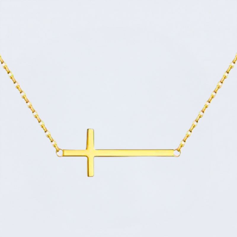 Collier croix horizontale