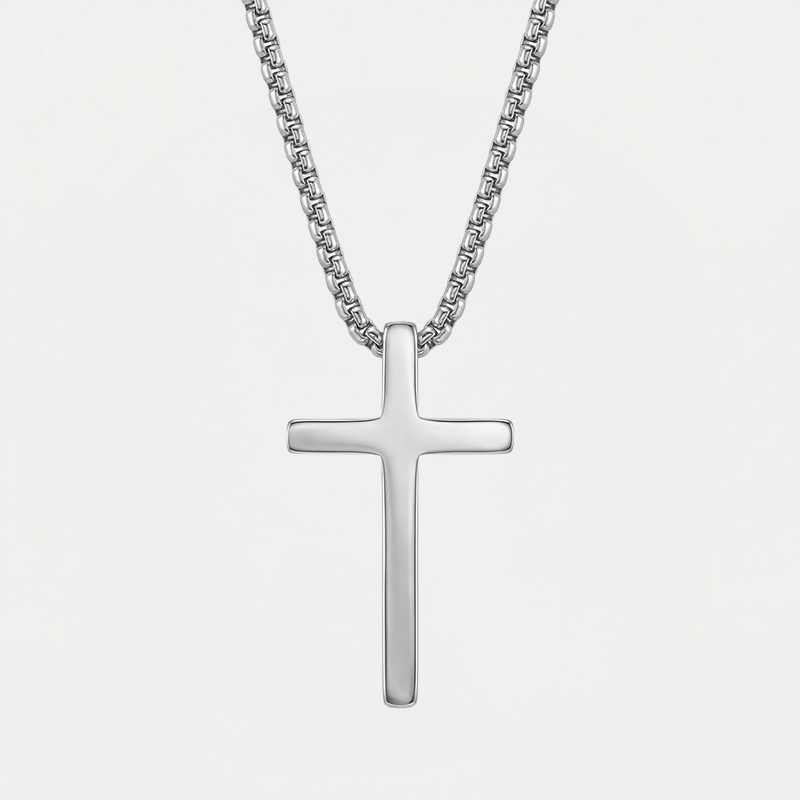 Collier Croix Minimaliste __switch:Argent 