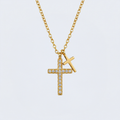Collier double croix