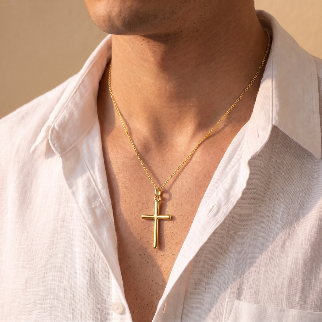 Collier homme pendentif croix