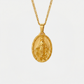 Collier Médaille Miraculeuse, doré, sur fond blanc