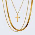 Collier multirang avec croix