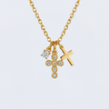 Collier pendentif croix acier inoxydable
