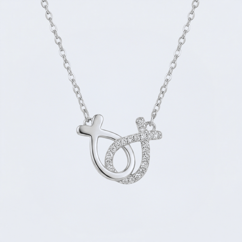 Collier poisson chrétien argent 925