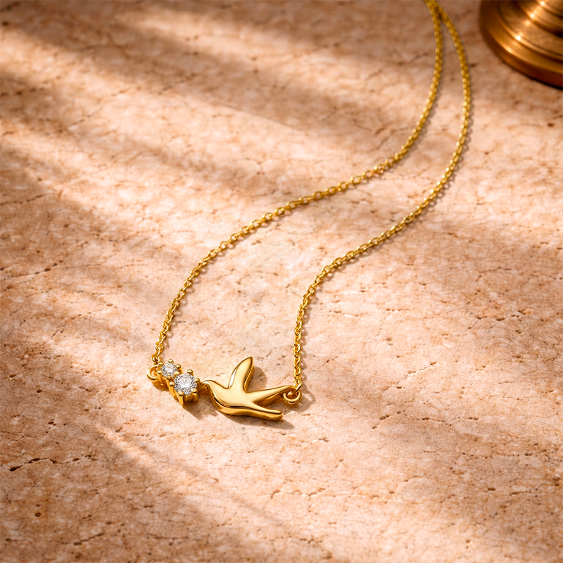 Collier Saint Esprit argent doré